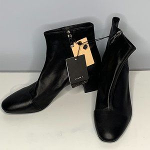 Zara Leather Booties (NWT)
